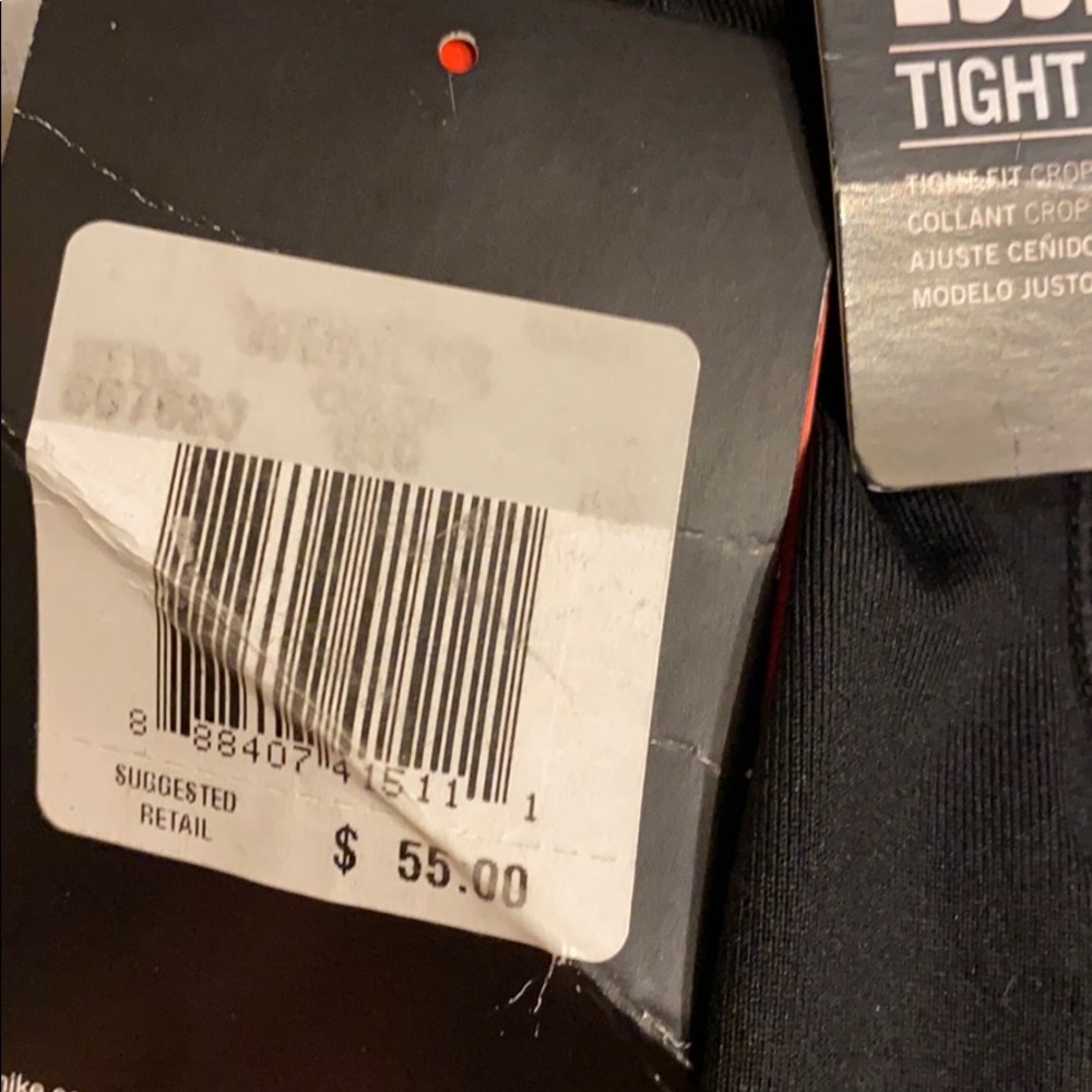 NWT Nike Crop Essential Black Dri Fit Leggings XS - Picture 5 of 8